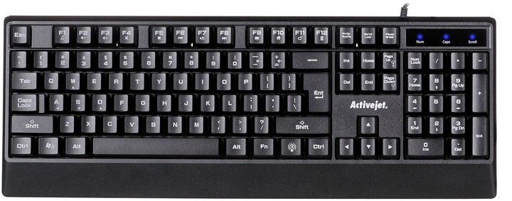 Klawiatura przewodowa Activejet K-3255 USB Czarna - obraz 3