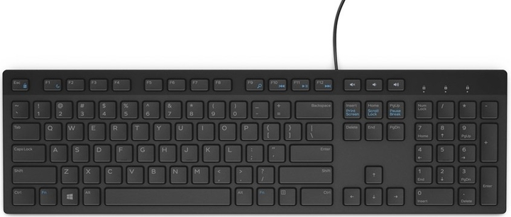 Мультимедійна клавіатура дротова Dell 580-ADHK USB Black (KB216-BK-ENG-INT) - зображення 1