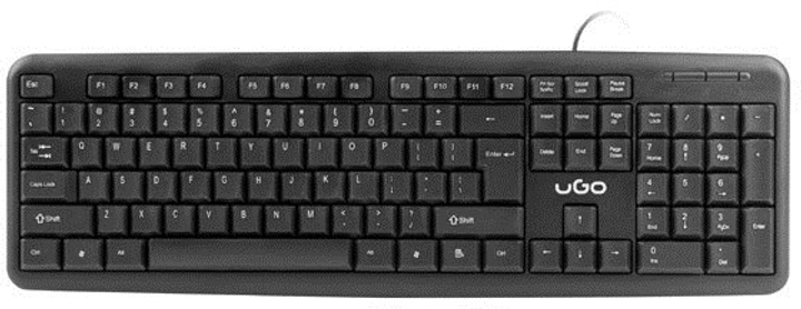 Klawiatura przewodowa Ugo Askja K110 USB Czarna (UKL-1588) - obraz 1