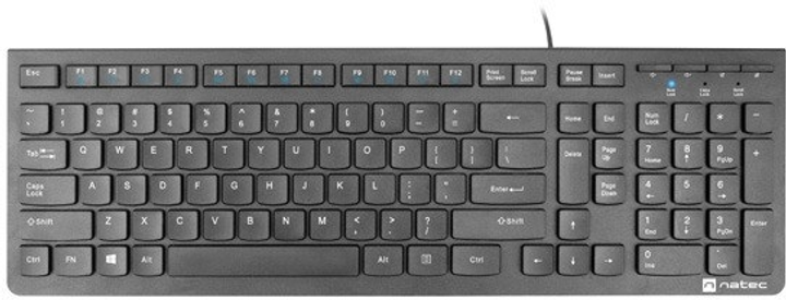 Клавіатура дротова Natec Discus 2 slim USB Green (NKL-1829) - зображення 1