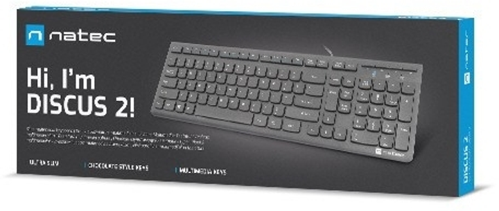 Клавіатура дротова Natec Discus 2 slim USB Green (NKL-1829) - зображення 5