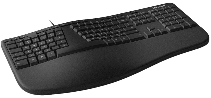 Klawiatura przewodowa Microsoft Ergonomic Keyboard USB Czarna (LXN-00013) - obraz 2
