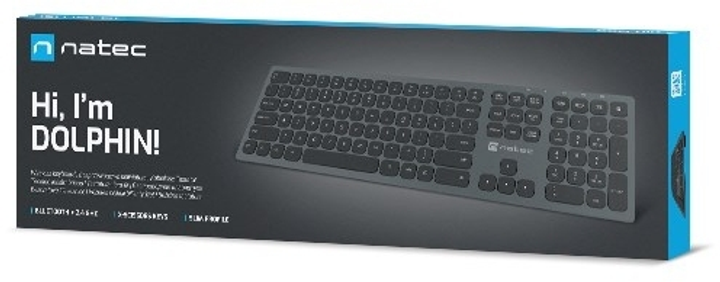 Klawiatura bezprzewodowa Natec Dolphin X-Scissors Bluetooth Szara (NKL-1687) - obraz 4