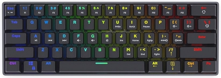 Клавіатура дротова Savio Blackout Outemu Red USB Black (BLACKOUT RED) - зображення 1