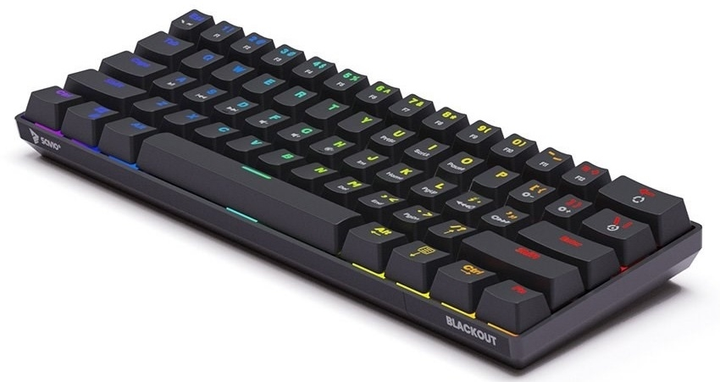 Klawiatura przewodowa Savio Blackout Outemu Brązowa USB Czarna (BLACKOUT BRĄZOWA) - obraz 3