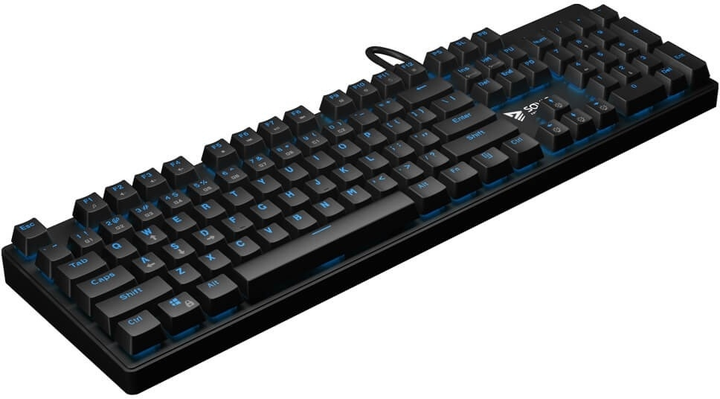 Klawiatura przewodowa Savio Tempest RX Outemu Blue USB Czarno-Niebieska (TEMPEST RX FULL BLUE) - obraz 4