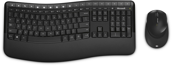 Czarny zestaw bezprzewodowy Microsoft Comfort Desktop 5050 (PP4-00019) - obraz 1