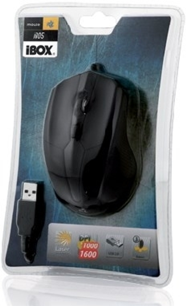 Миша Ibox i005 USB Black (IMLAF005) - зображення 4