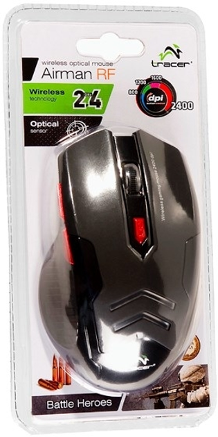 Mysz Tracer Airman Wireless Czarna (TRAMYS44241) - obraz 9