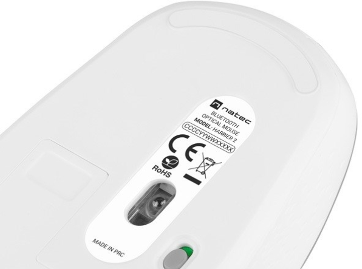 Mysz Natec Harrier 2 Bluetooth Biała/Szara (NMY-1961) - obraz 5