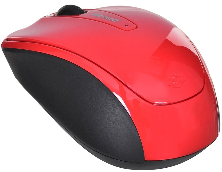 Миша Microsoft Mobile 3500 Wireless Black/Red (GMF-00195) - зображення 3
