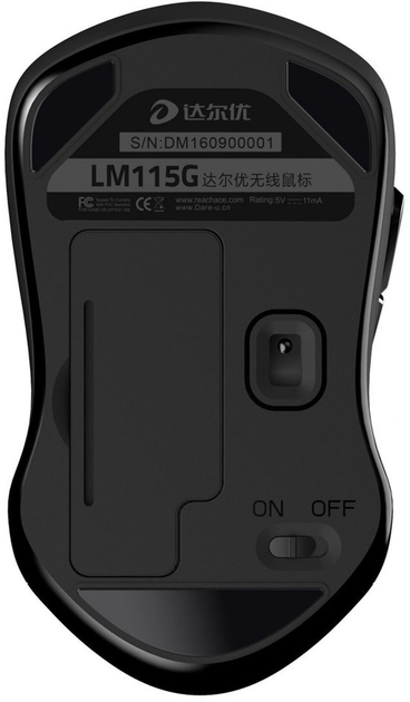 Mysz Dareu LM115G Bezprzewodowa Czarna (TM176G08601G) - obraz 5