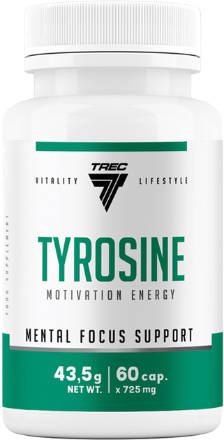 Suplement diety z L-tyrozyną Trec Nutrition Tyrosine 60 kapsułek (5902114040222) - obraz 1