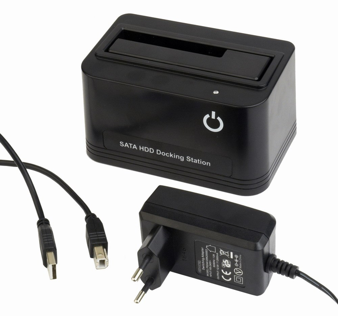 Док-станція Gembird HD32-U2S-5 для 2.5"/3.5" hard drives USB 2.0 Type-A Black (HD32-U2S-5) - зображення 3
