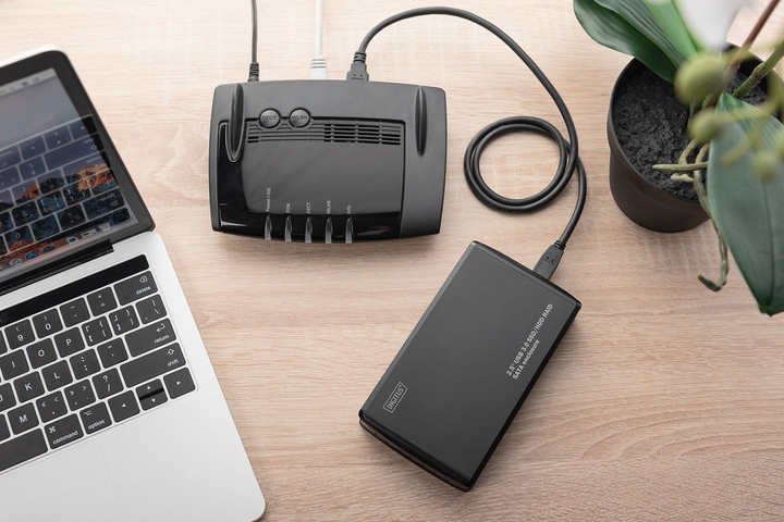 Зовнішня кишеня Digitus 2.5" USB3.0 SSD/HDD RAID SATA enclosure (DA-71116) - зображення 5