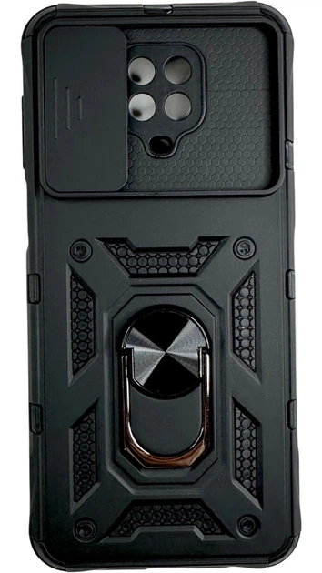 Чохол Camshield з кільцем-підставкою на Xiaomi Redmi Note 9 Pro чорний - Фото 1 Чохол Camshield з кільцем-підставкою на Xiaomi Redmi Note 9 Pro чорний - зображення 1