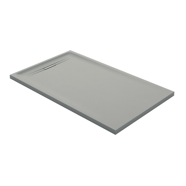 Душевой поддон Geberit Sestra 100 х 80 х h4 см, серый/структурированный 550.262.00.2 - изображение 1