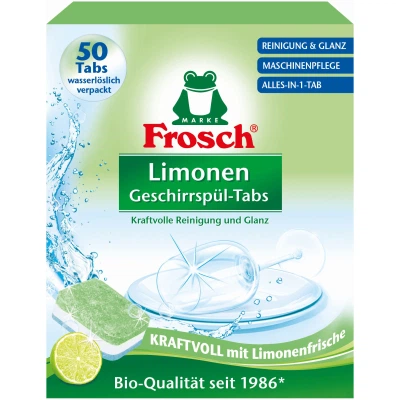 Таблетки для посудомийних машин Frosch Лимон 50 шт. (4001499947315) - Фото 2 Таблетки для посудомийних машин Frosch Лимон 50 шт. (4001499947315) - зображення 2