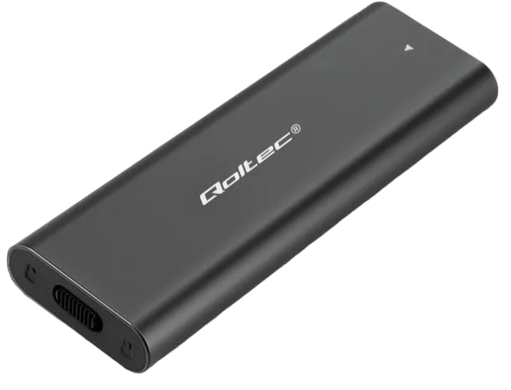 Зовнішня кишеня Qoltec для SSD 2.5" SATA USB Type-C 3.1 Black - зображення 1
