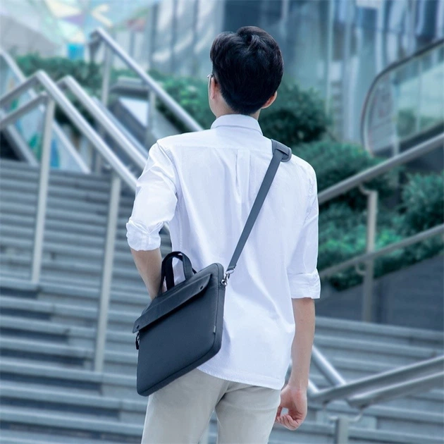 Сумка для ноутбука Baseus Basics Series 13" Shoulder Computer Bag Dark Grey (LBJN-G0G) - Фото 5 Сумка для ноутбука Baseus Basics Series 13" Shoulder Computer Bag Dark Grey (LBJN-G0G) - зображення 5