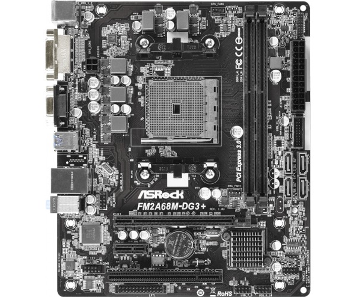 ASRock FM2A68M-DG3+/REF (FM2+, A68, 2xDDR3, 4xSATAIII, RAID,1*PCI-E x16 ...