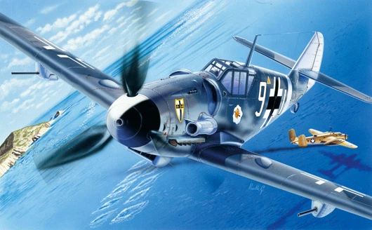 Сборная модель 1/72 самолет Messerschmitt Bf-109 G-6 Italeri 0063