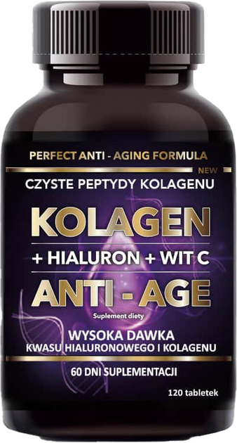 Suplement diety Intenson Kolagen Hialuron+Wit C Anti-Age 120 t (1000000000140) - obraz 1
