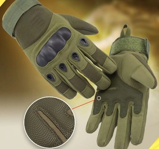 Перчатки мужские тактические с костяшками и закрытыми пальцами 4623 L Оливковый - изображение 1