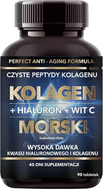 Suplement diety Intenson Kolagen Morski+Hialuron+Wit C 90 t (5902150287841) - obraz 1