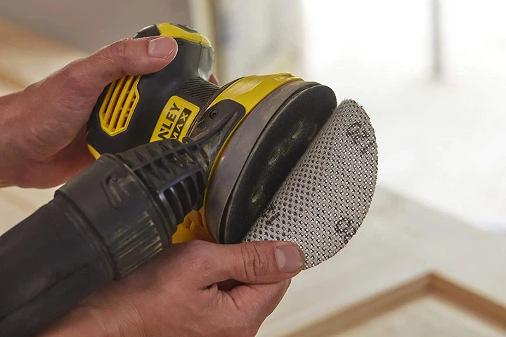 Шліфмашина ексцентрикова акумуляторна безщіткова Stanley FATMAX SFMCW220B без акумулятора та зарядного пристрою - зображення 4
