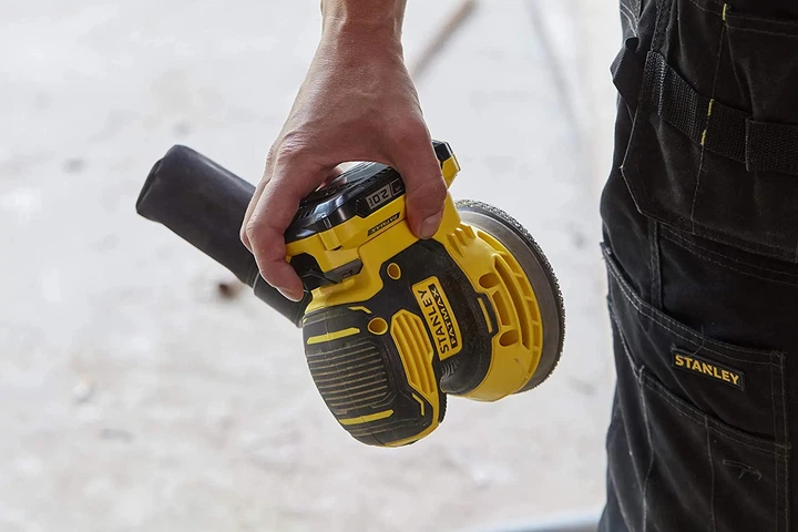 Шліфмашина ексцентрикова акумуляторна безщіткова Stanley FATMAX SFMCW220B без акумулятора та зарядного пристрою - зображення 7