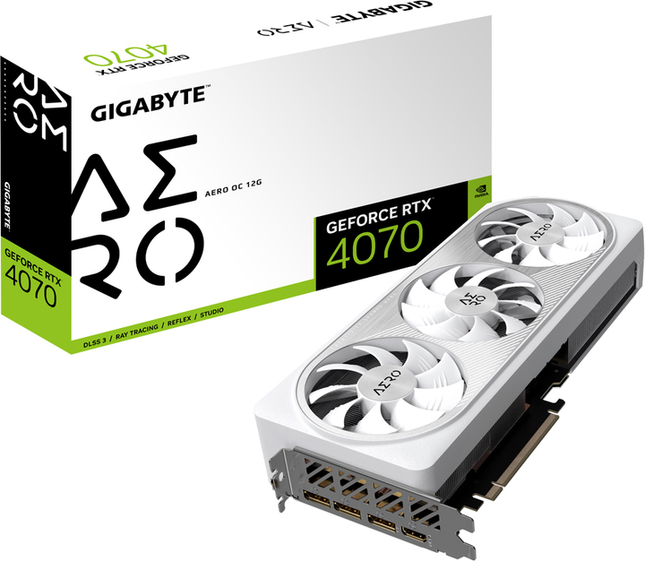 Gigabyte PCI-Ex GeForce RTX 4070 AERO OC 12G 12GB GDDR6X (192bit) (2565/21000) (HDMI, 3 x DisplayPort) (GV-N4070AERO OC-12GD) - obraz 8