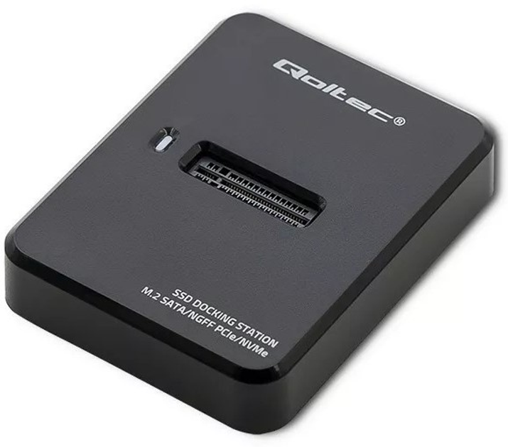 Док-станція Qoltec для SSD M.2 SATA PCIe Black - зображення 3