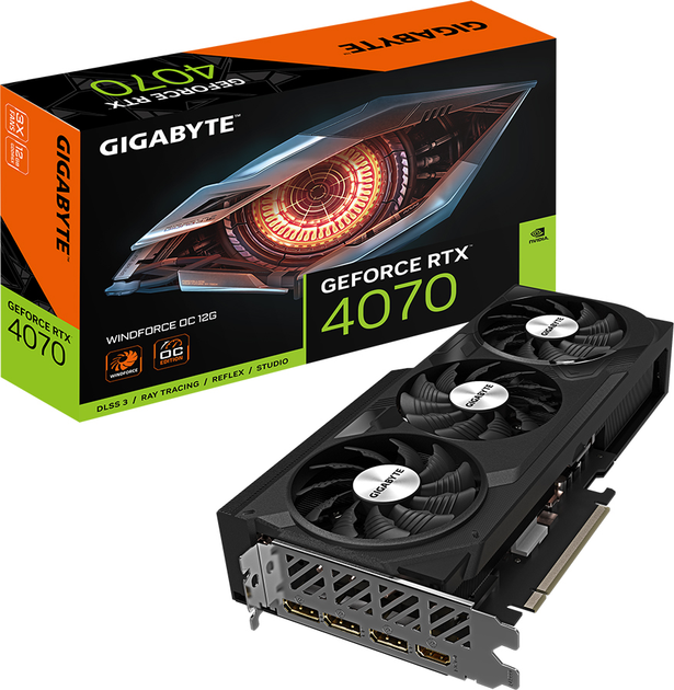 Відеокарта Gigabyte PCI-Ex GeForce RTX 4070 WINDFORCE OC 12G 12GB GDDR6X (192bit) (2490/21000) (HDMI, 3 x DisplayPort) (GV-N4070WF3OC-12GD) - зображення 8