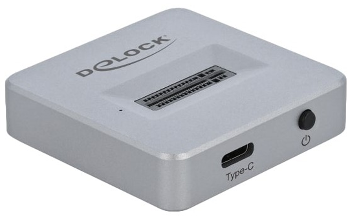 Док-станція Delock для M.2 NVMe PCIe SSD USB Type-C 3.2 Silver - зображення 1