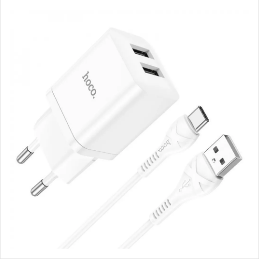Зарядное устройство Hoco Lightning Cable Maker dual port charger set N25 |2USB, 2.1A| white - Фото 1 Зарядное устройство Hoco Lightning Cable Maker dual port charger set N25 |2USB, 2.1A| white - изображение 1