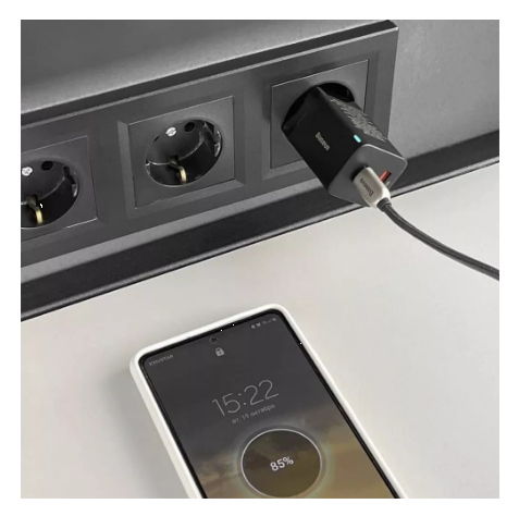 Зарядное устройство для МПЗ Baseus Super Si Pro Quick Charger Type-C+USB 30W Black(ccsupp-e01) - изображение 2