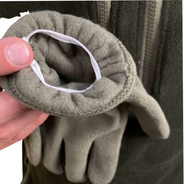 Зимові рукавиці на флісі олива L - зображення 2