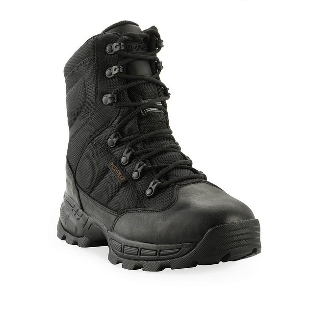 Чоловічі черевики тактичні військові M-Tac Thinsulate Black зимові протиковзкі, берці чорні армійські - зображення 2