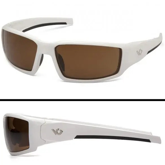 Защитные тактические очки Venture Gear открытые стрелковые очки Pagosa White (bronze) Anti-Fog, коричневые (3ПАГО-Б50) - изображение 1