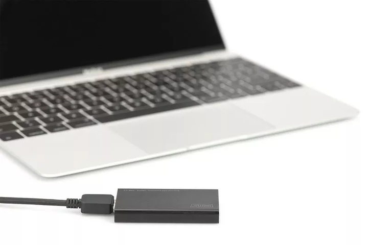 Зовнішня кишеня Digitus для SSD mSATA microUSB 3.0 Black (DA-71112) - зображення 4