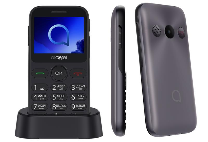 Мобильный кнопочный телефон Alcatel 2019 Single SIM Metallic Gray ...