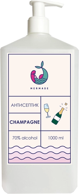 Акция на Антисептик-спрей для рук Mermade Champagne 1 л от Rozetka