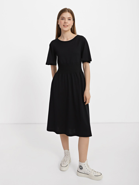 Платье-футболка миди летнее женское Promin 2050-131_201 S Черное (4820150125424) - изображение 1