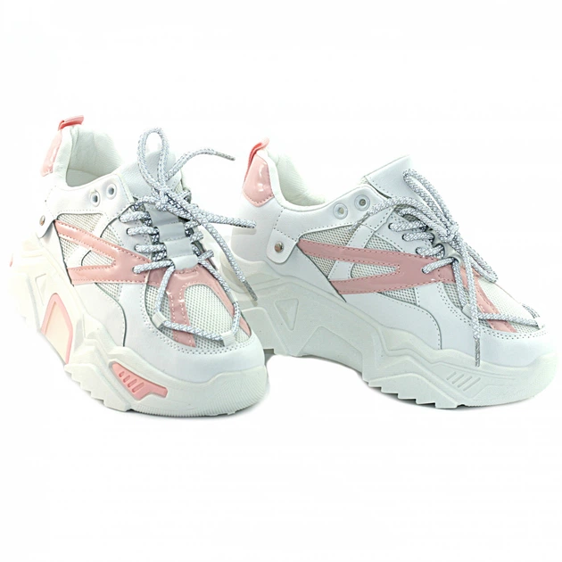 Женские кроссовки Mengfuna 29-1 2128-2 38 белые, розовые