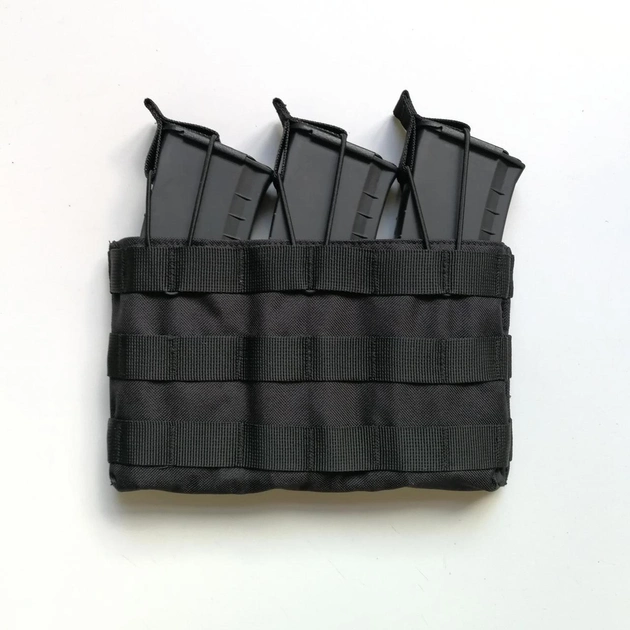 Подсумок для магазина АК тройной черный от ТUR Tactical - изображение 1