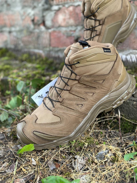 Берцы тактические Salomon XA Forces Mid GTX, цвет койот, размер 43 1/3 , (28 см стелька) - изображение 1