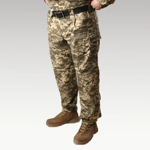 Штани УСТАВНІ ЗСУ ММ-14 Ріп-Стоп вафелька, тактичні штани піксель ШП-РС200 Розмір 46 - зображення 1