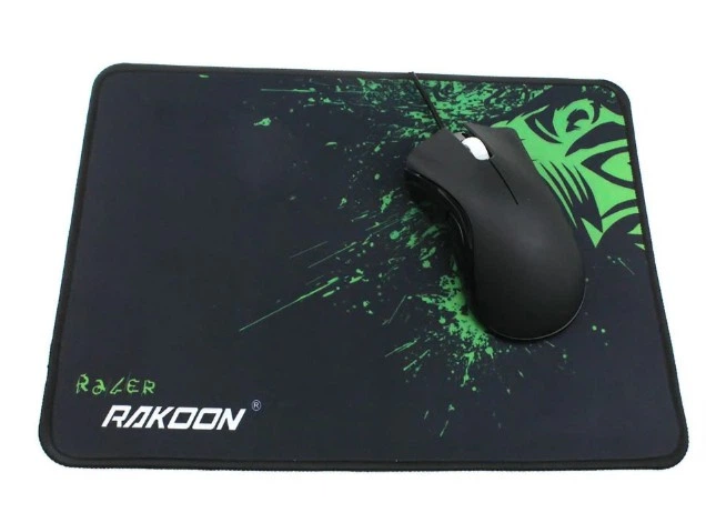 Килимок для мишки ігрова поверхня Razer Rakoon Black 240*320*2 мм рейзер (801816287) Чорно-зелений - Фото 4 Килимок для мишки ігрова поверхня Razer Rakoon Black 240*320*2 мм рейзер (801816287) Чорно-зелений - зображення 4
