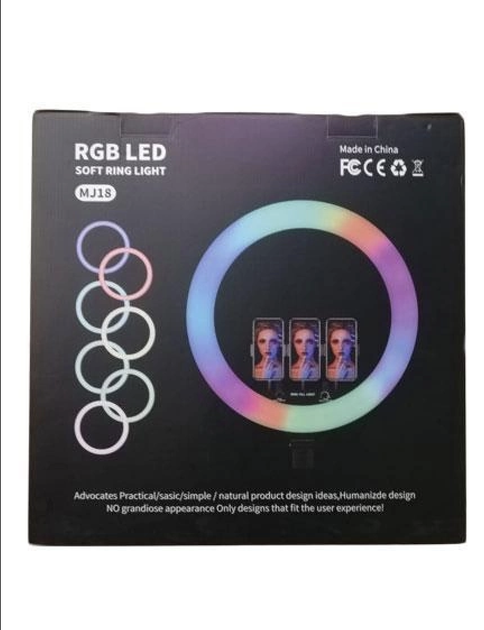 Кольцевая светодиодная лампа RGB MJ18, 45см, RGB БЕЗ ШТАТИВА - Фото 7 Кольцевая светодиодная лампа RGB MJ18, 45см, RGB БЕЗ ШТАТИВА - изображение 7